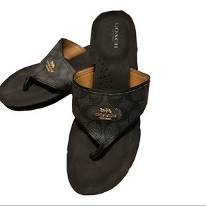 COACH Janice Wedge Thong Flip Flop size 8B EUC Not produced anymore!